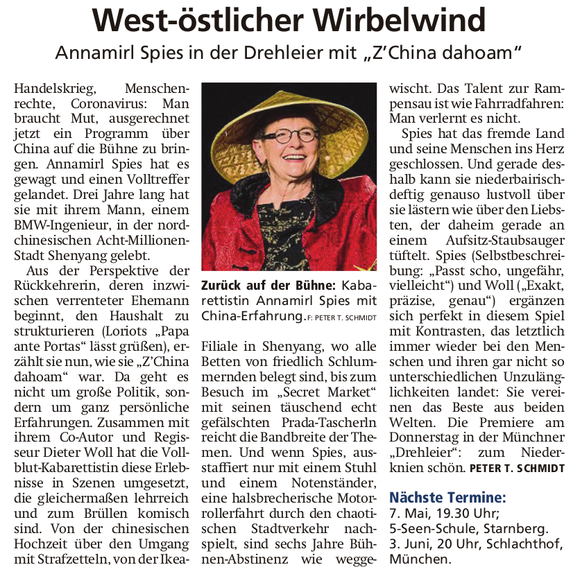 Münchner Merkur Nr. 44 | Wochenende 22./23. Februar 2020 | Seite 19 | Peter T. Schmidt