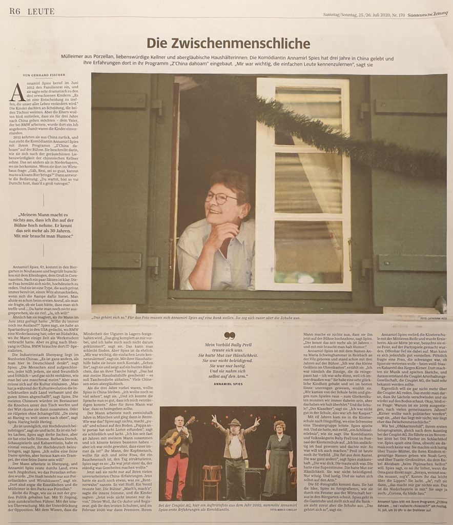 Süddeutsche Zeitung Nr. 170 / Samstag/Sonntag, 25./26. Juli 2020 / Seite R6 / Gerhard Fischer